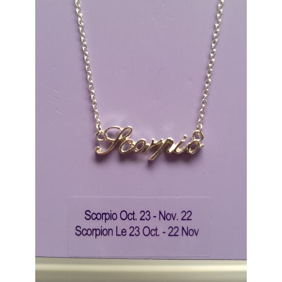 Claires Scorpio Necklace Jewelry Silver Earring Set Cubic Zirconia Girls Womens - Picture 2 of 5